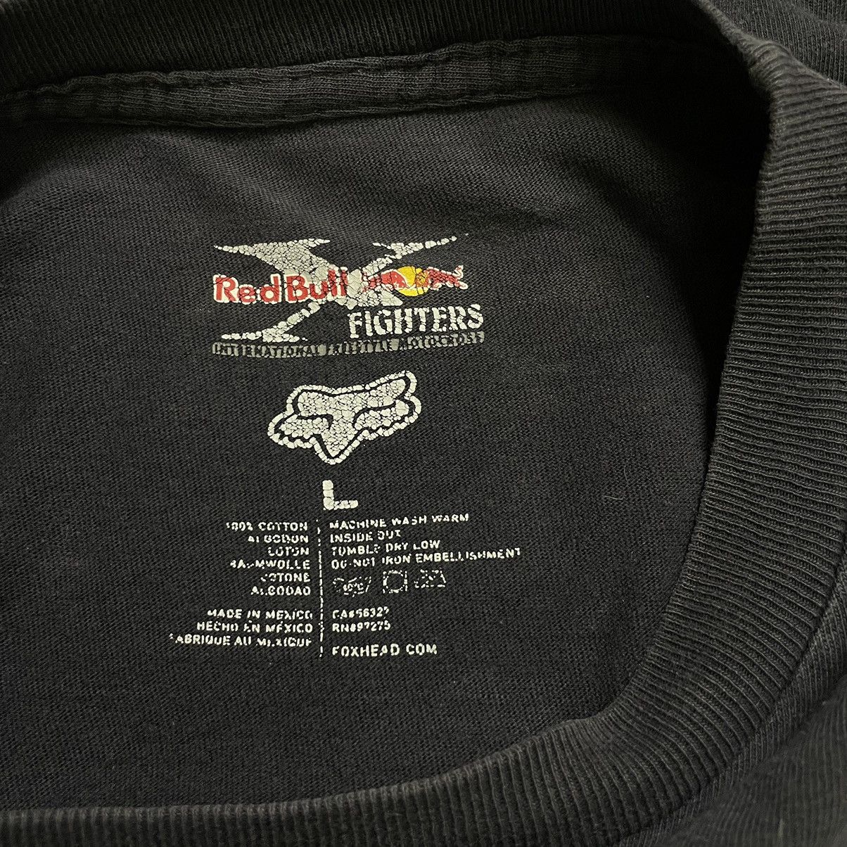 Fox Racing × Red Bull × Vintage Y2K Redbull x Foxracing Motorcross Freestyle Promo T Shirt Size US L / EU 52-54 / 3 - 3 Thumbnail