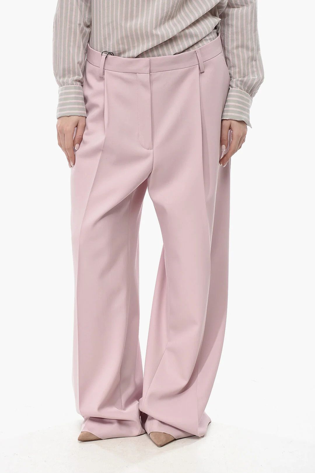 Dries Van Noten og1mm0426 Wool Pant in Pink Size 30" / US 8 / IT 44 - 1 Thumbnail