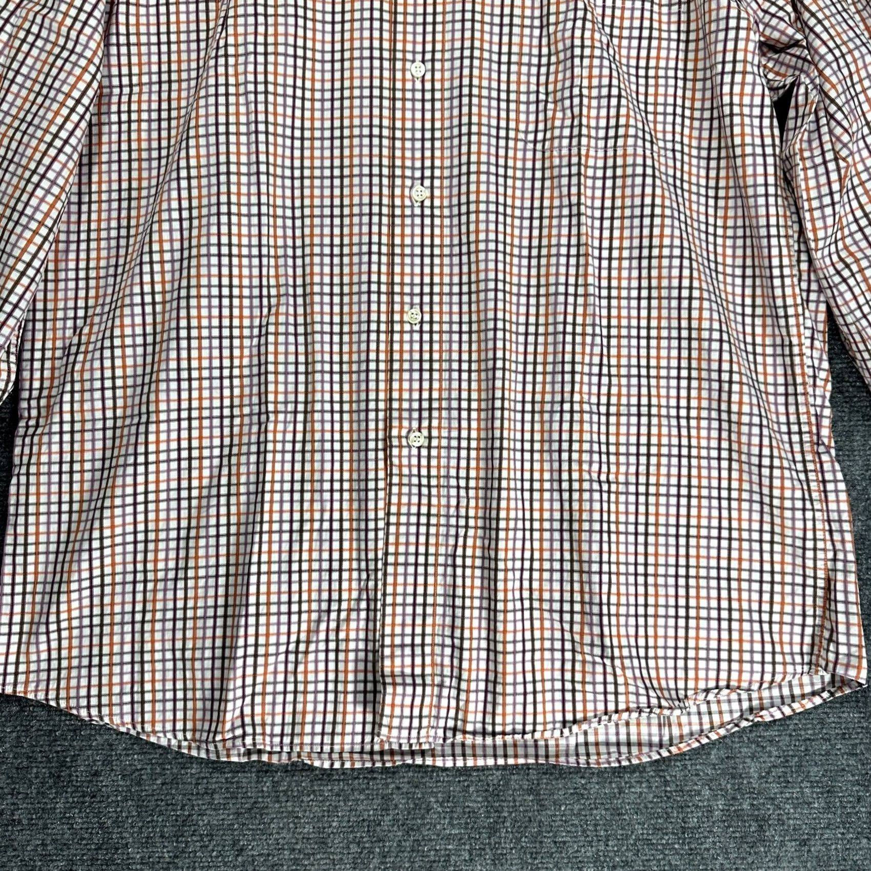 Vintage St Croix Shirt Button Up Orange Purple Plaid Cotton Long Sleeve Mens Large Size US L / EU 52-54 / 3 - 2 Thumbnail