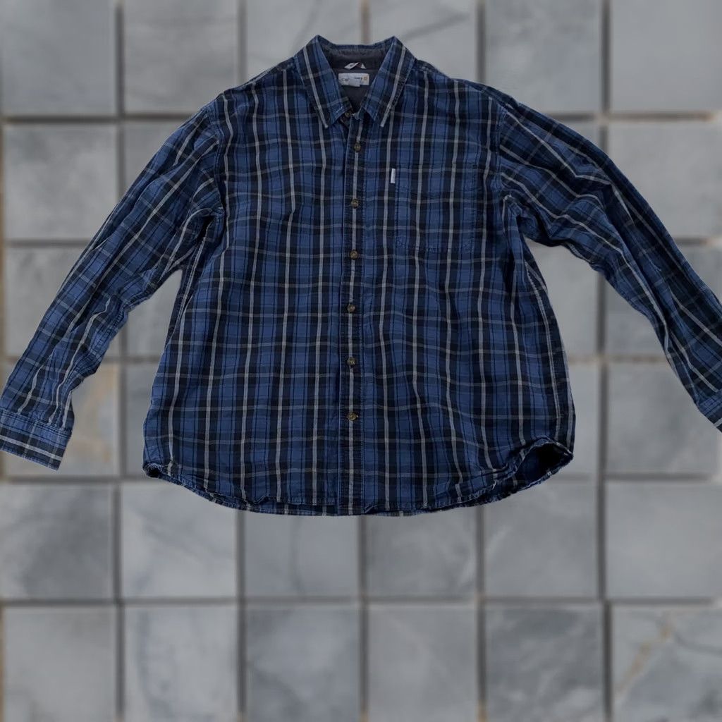 Carhartt Carhartt Shirt Mens XL Blue Plaid Long Sleeve Button-Up Relaxed Fit Workwear Size US XL / EU 56 / 4 - 1 Thumbnail