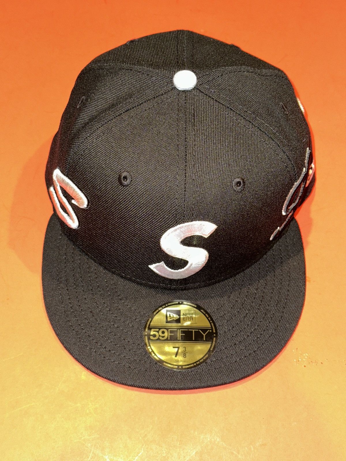 NWT Supreme New Era Red Box Logo Mesh Fitted Hat Cap Mens 7