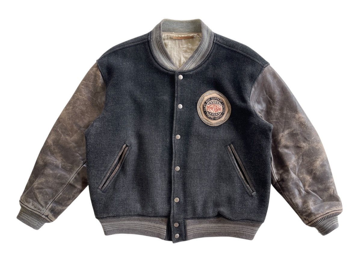 BIGI Mens Bigi Distressed Varsity Jacket Size US L / EU 52-54 / 3 - 5 Thumbnail