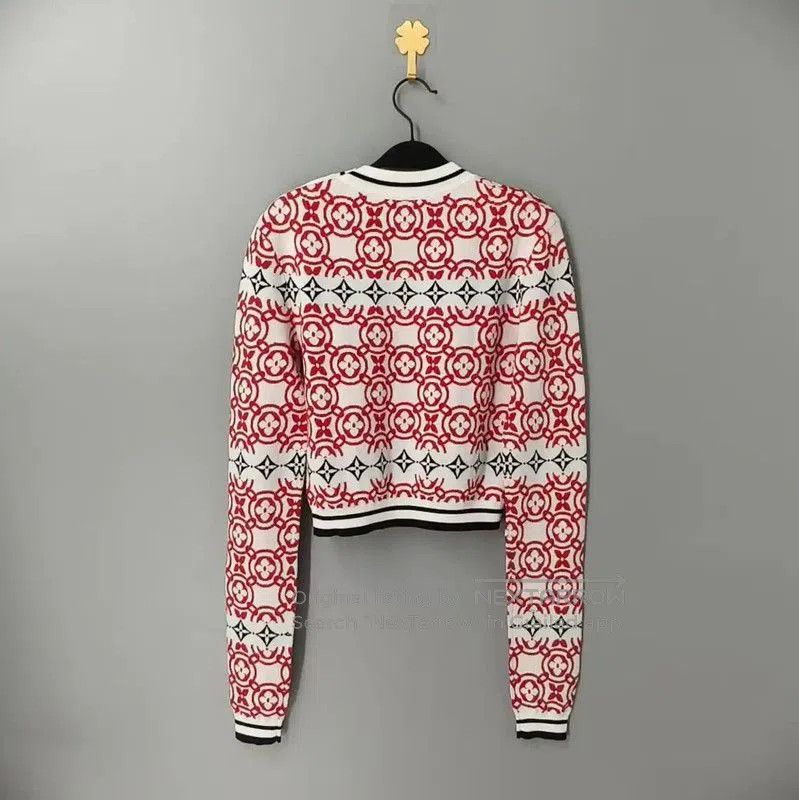 Louis Vuitton Louis Vuitton Red Knit Sweater for Women . Size M / US 6-8 / IT 42-44 - 2 Thumbnail
