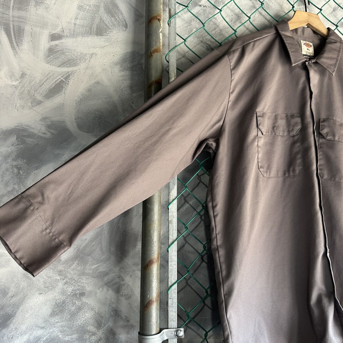 Dickies Dickies Button Up Shirt Mens XL Gray Workwear Mechanic Size US XL / EU 56 / 4 - 5 Thumbnail