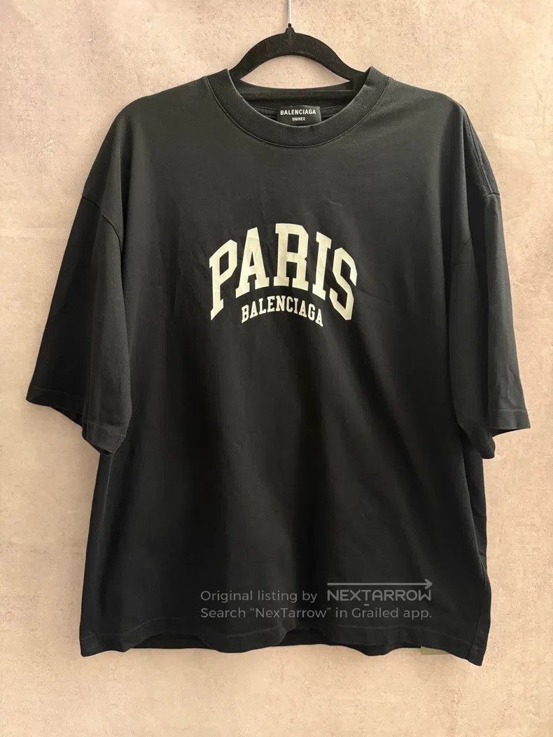 Balenciaga Balenciaga Letter Printed Round Neck Pullover T-Shirt Size US S / EU 44-46 / 1 - 1 Thumbnail