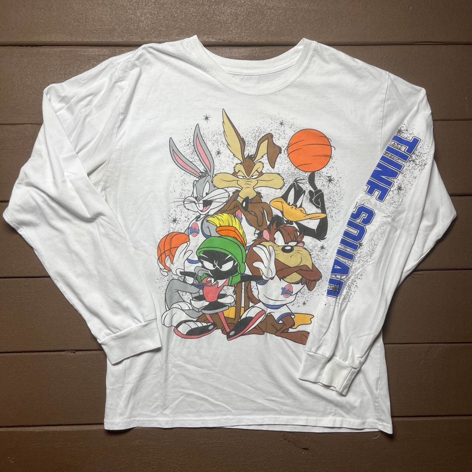 Jam White Space Jam Looney Tunes Long Sleeve Size US XL / EU 56 / 4 - 1 Thumbnail