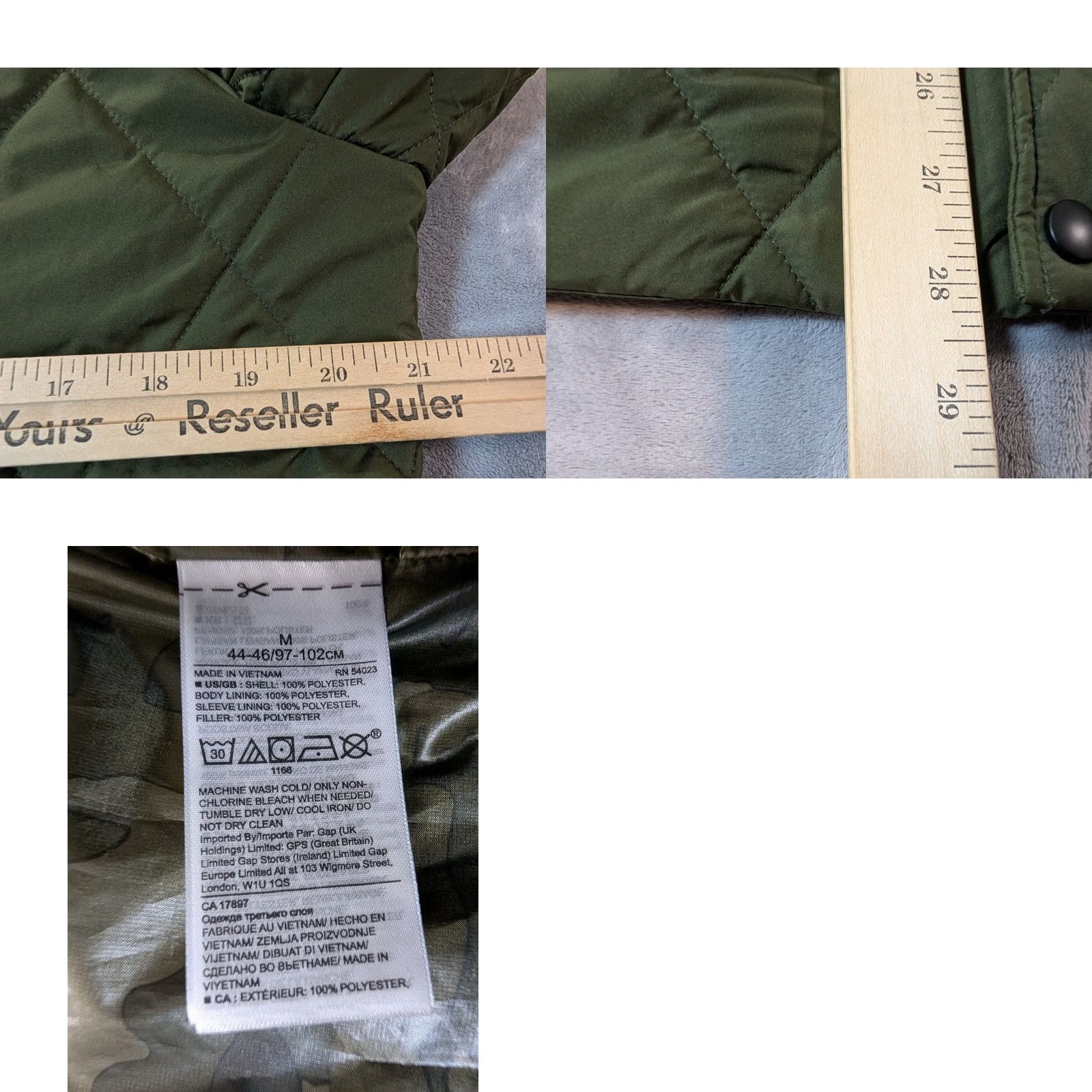 Banana Republic Banana Republic Bomber Jacket Quilted Water Resistant Green Men M Size US M / EU 48-50 / 2 - 8 Thumbnail
