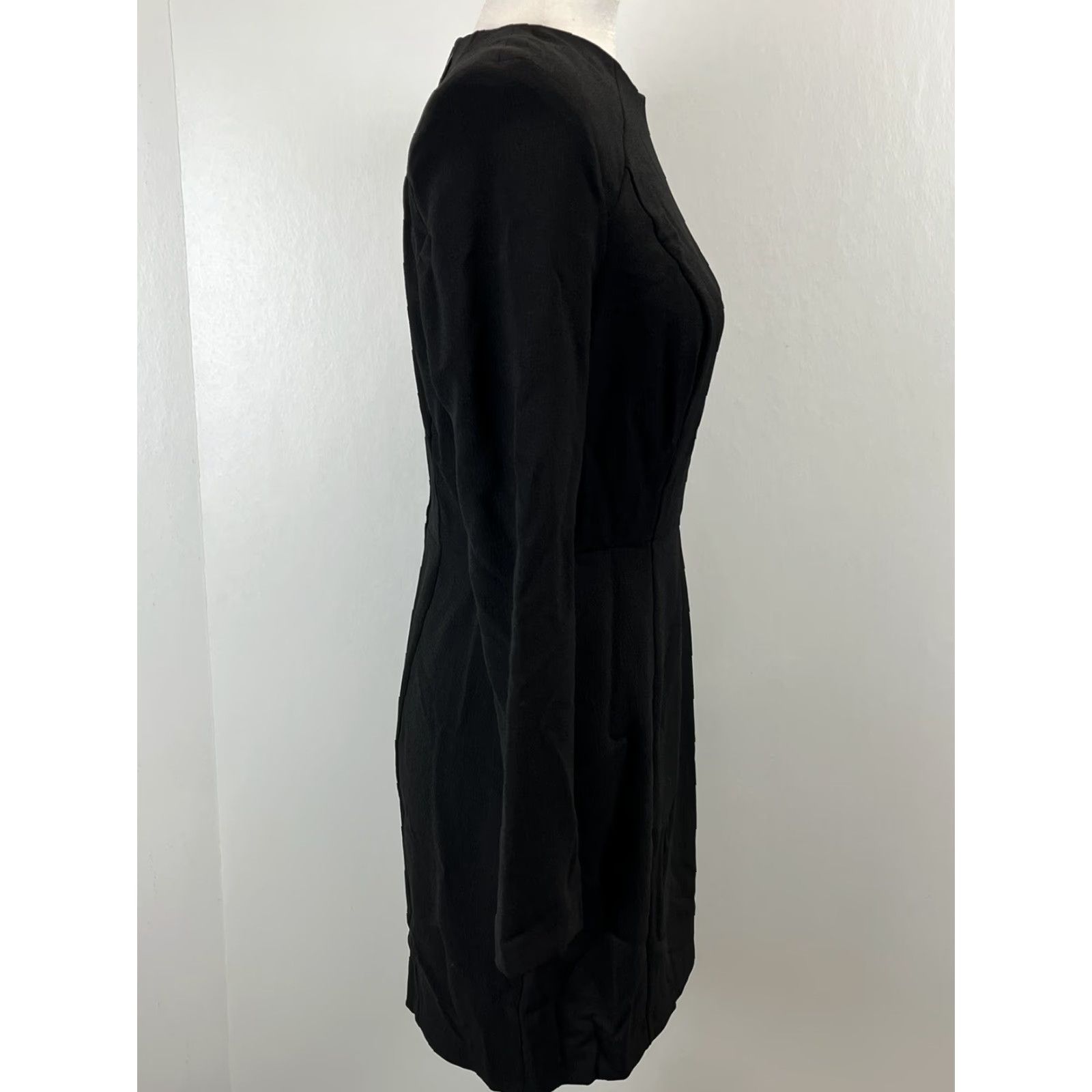 black high neck long sleeve mini dress Cawley Long Sleeve Mini Dress Black main image 0