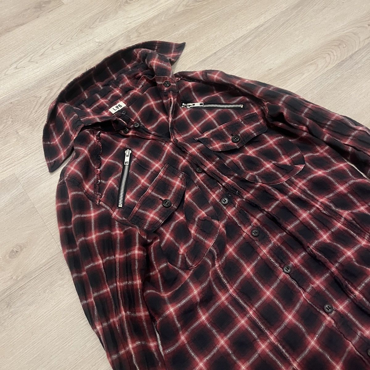 Le Grande Bleu (L.G.B.) L.G.B Shadow Distressed Flannel Size US S / EU 44-46 / 1 - 2 Thumbnail