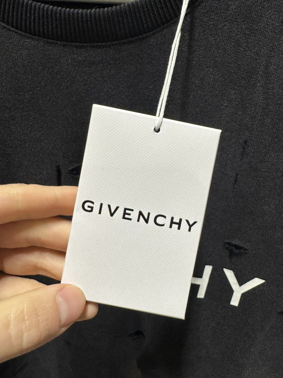 Givenchy Givenchy Cut Out Destroyed Logo Sweatshirt NEW 1250$ Size US M / EU 48-50 / 2 - 3 Thumbnail