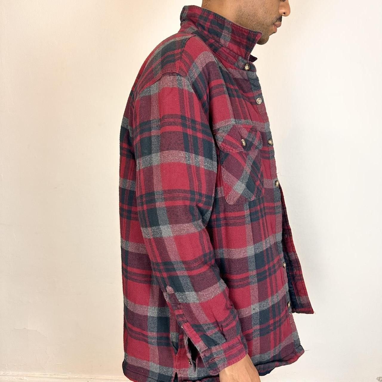 Cherokee Vintage Cherokee Red/Navy Plaid Quilted Flannel Jacket - XL Size US XL / EU 56 / 4 - 6 Thumbnail
