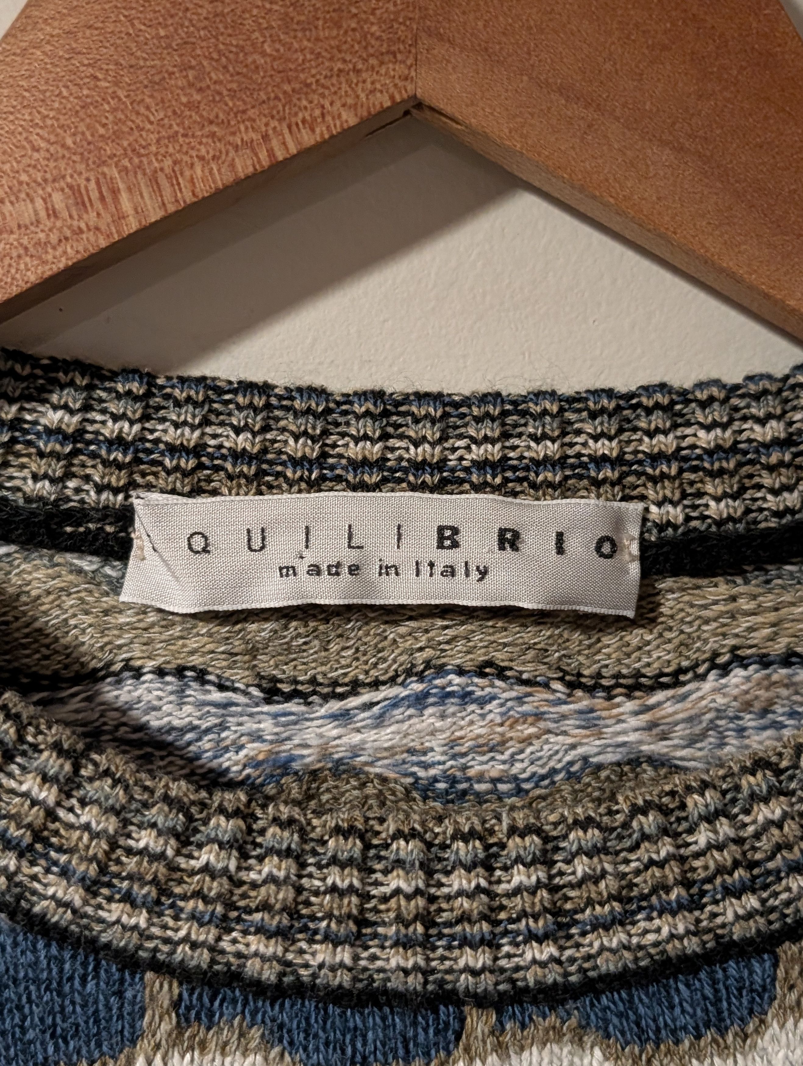 Vintage Vintage 90s Quilibrio Made in Italy Medium Knitted Sweater Size US M / EU 48-50 / 2 - 2 Thumbnail