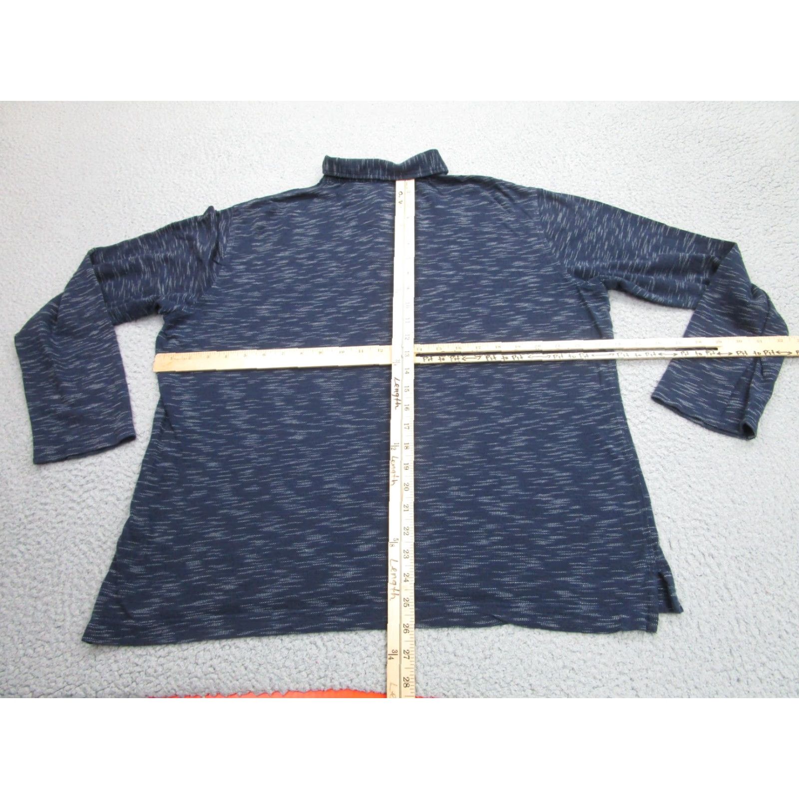 Robert Graham Robert Graham Polo Shirt Mens Large Blue Classic Fit Long Sleeve Cotton Modal Size US L / EU 52-54 / 3 - 7 Thumbnail