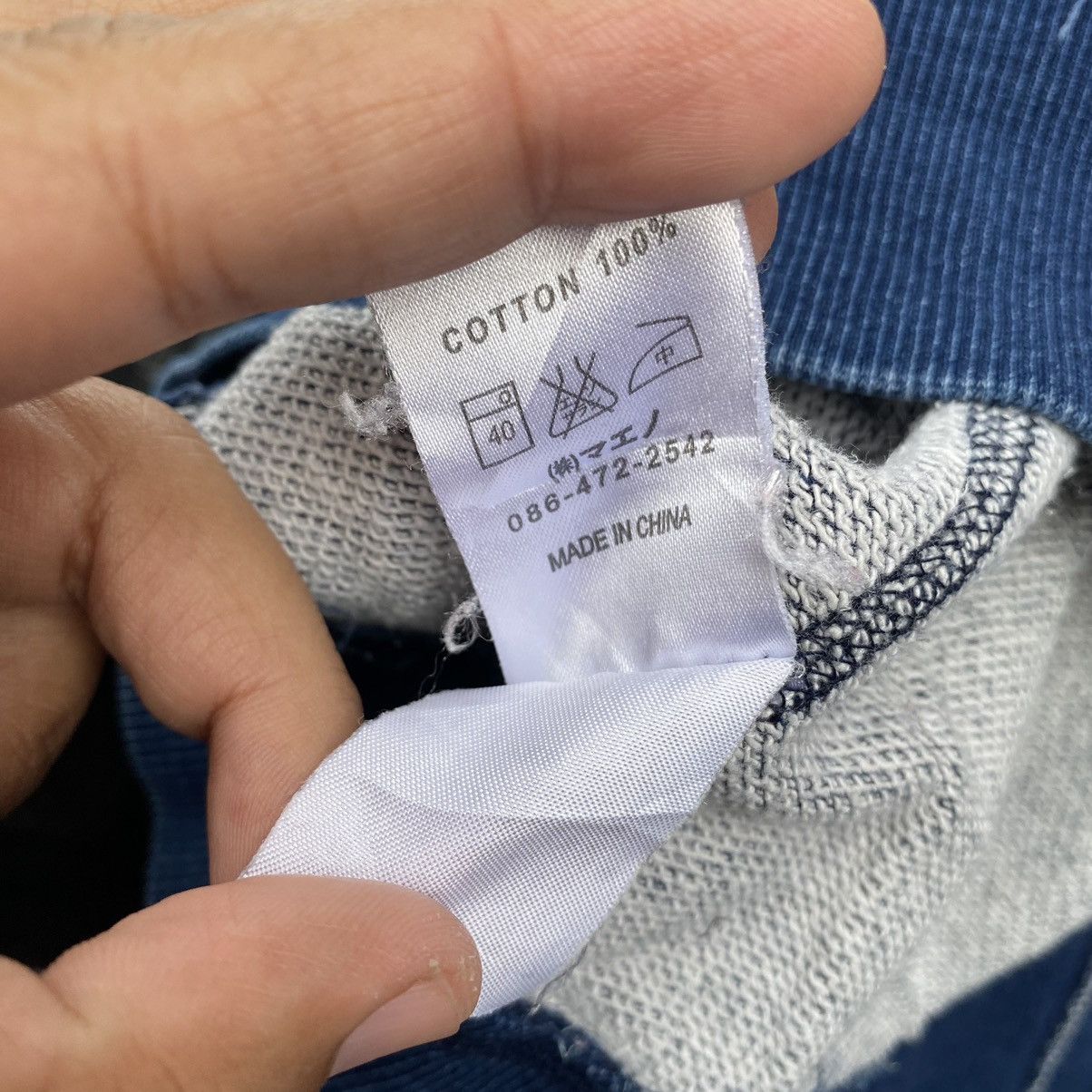Japanese Brand × Vintage Vintage 90s Indigo Eternal Japan Concept Sweatshirt. #E7 Size US L / EU 52-54 / 3 - 9 Thumbnail