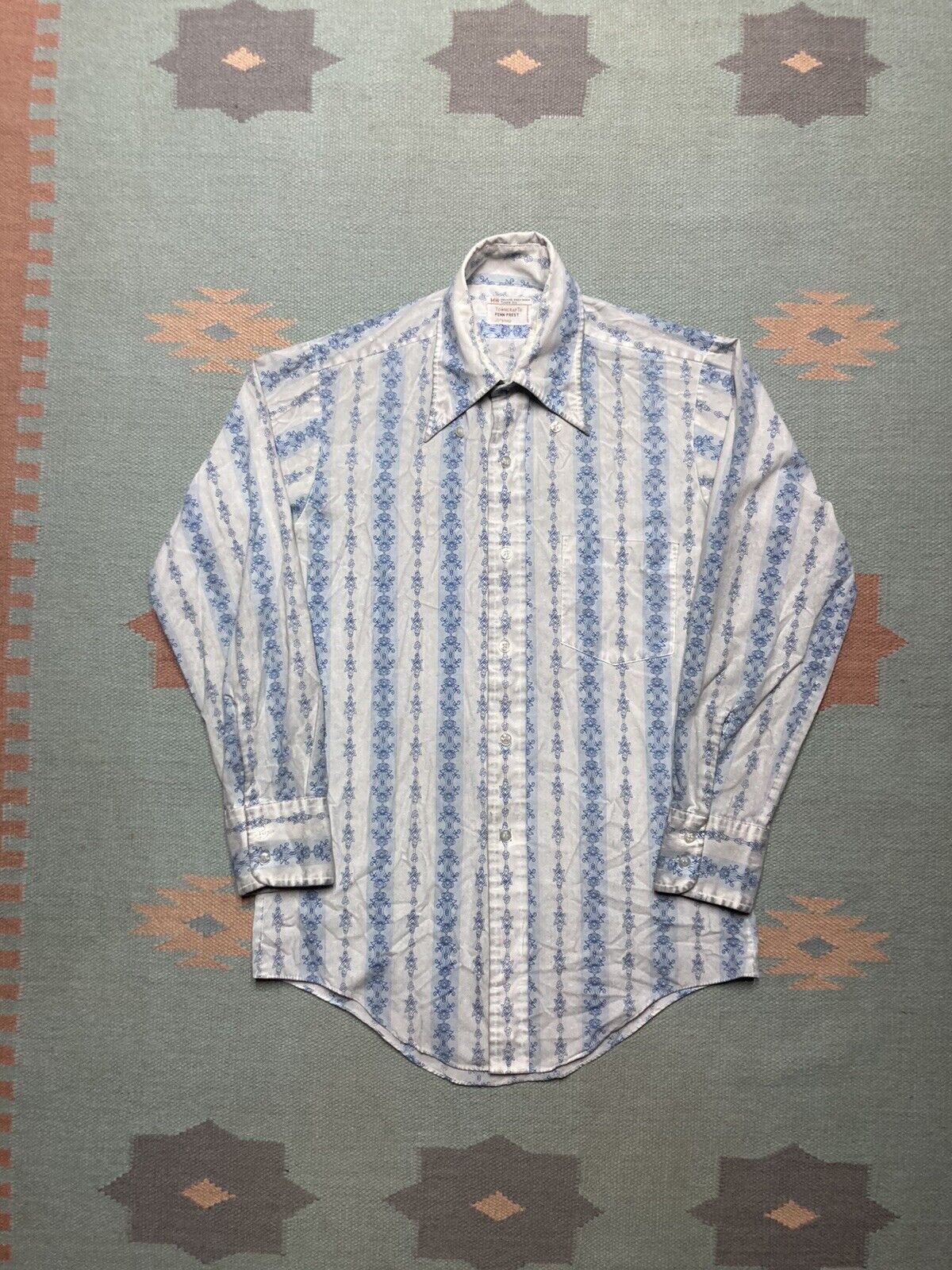 Towncraft × Vintage Vtg 70s button shirt Towncraft JCPenney dagger collar medium Size US M / EU 48-50 / 2 - 1 Thumbnail