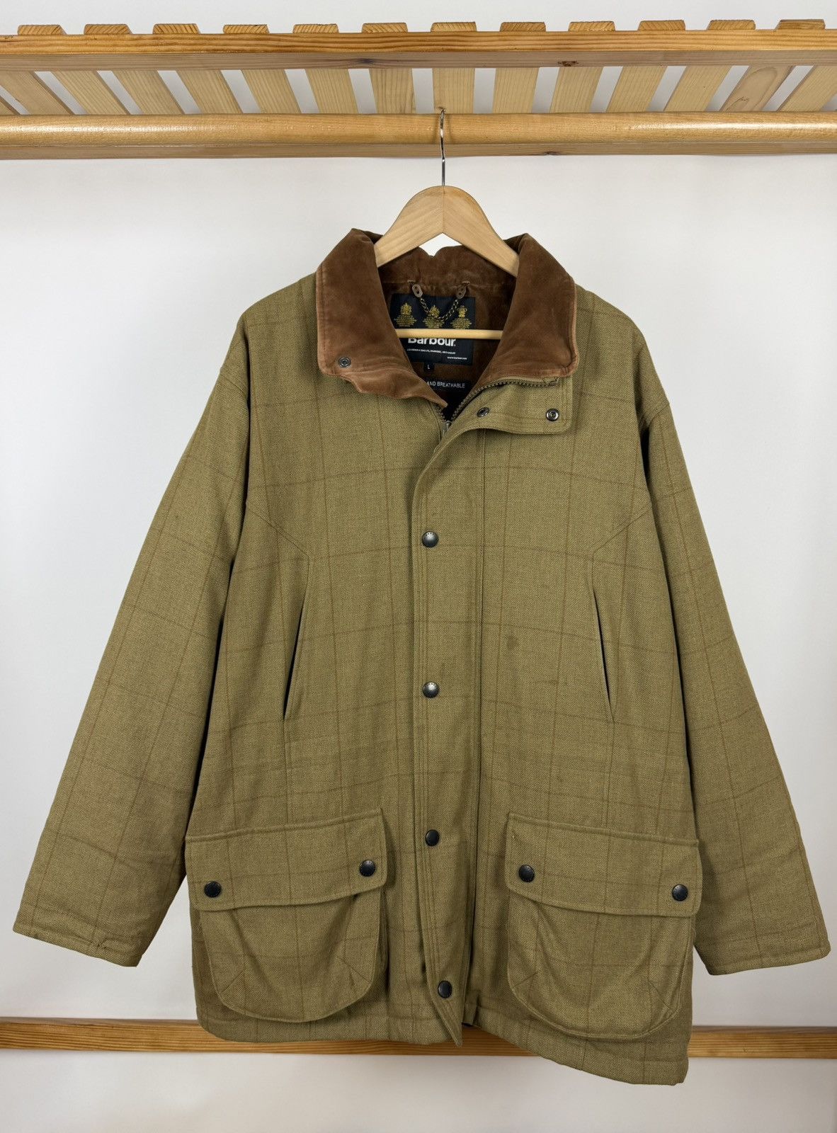 Barbour Barbour Washable Berwick Tweed Jacket Men's Large Green Size US L / EU 52-54 / 3 - 1 Thumbnail