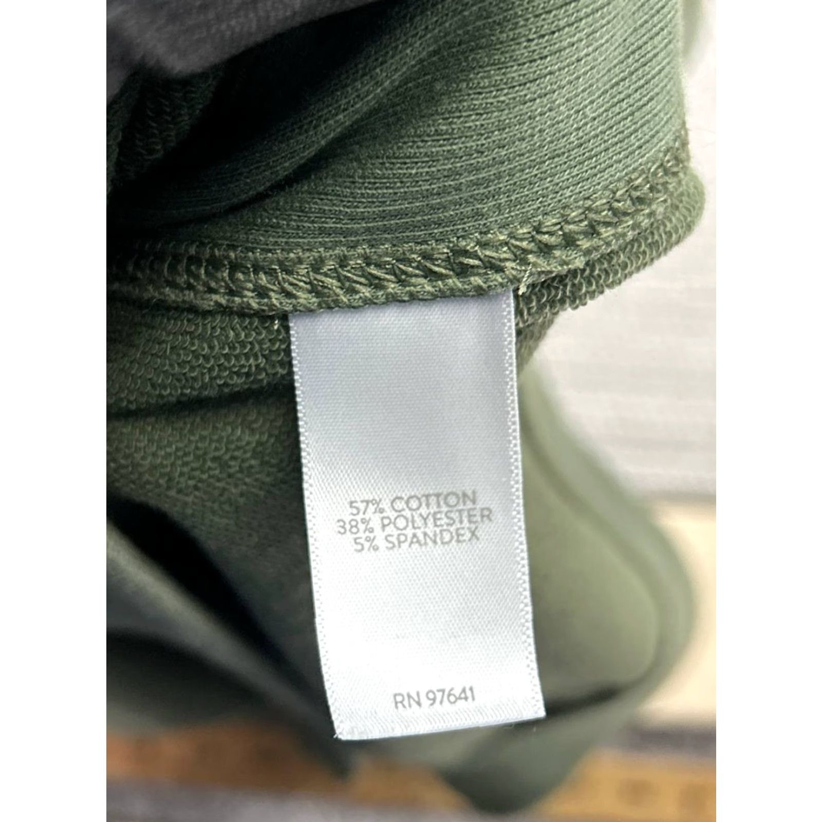 J. Jill J.Jill Dress Womens M Green Cotton Blend Knit Pullover Short Sleeve V-Neck Knee Length A-Line Casual Cotton Blend Dress Womens M Green Size M / US 6-8 / IT 42-44 - 4 Thumbnail