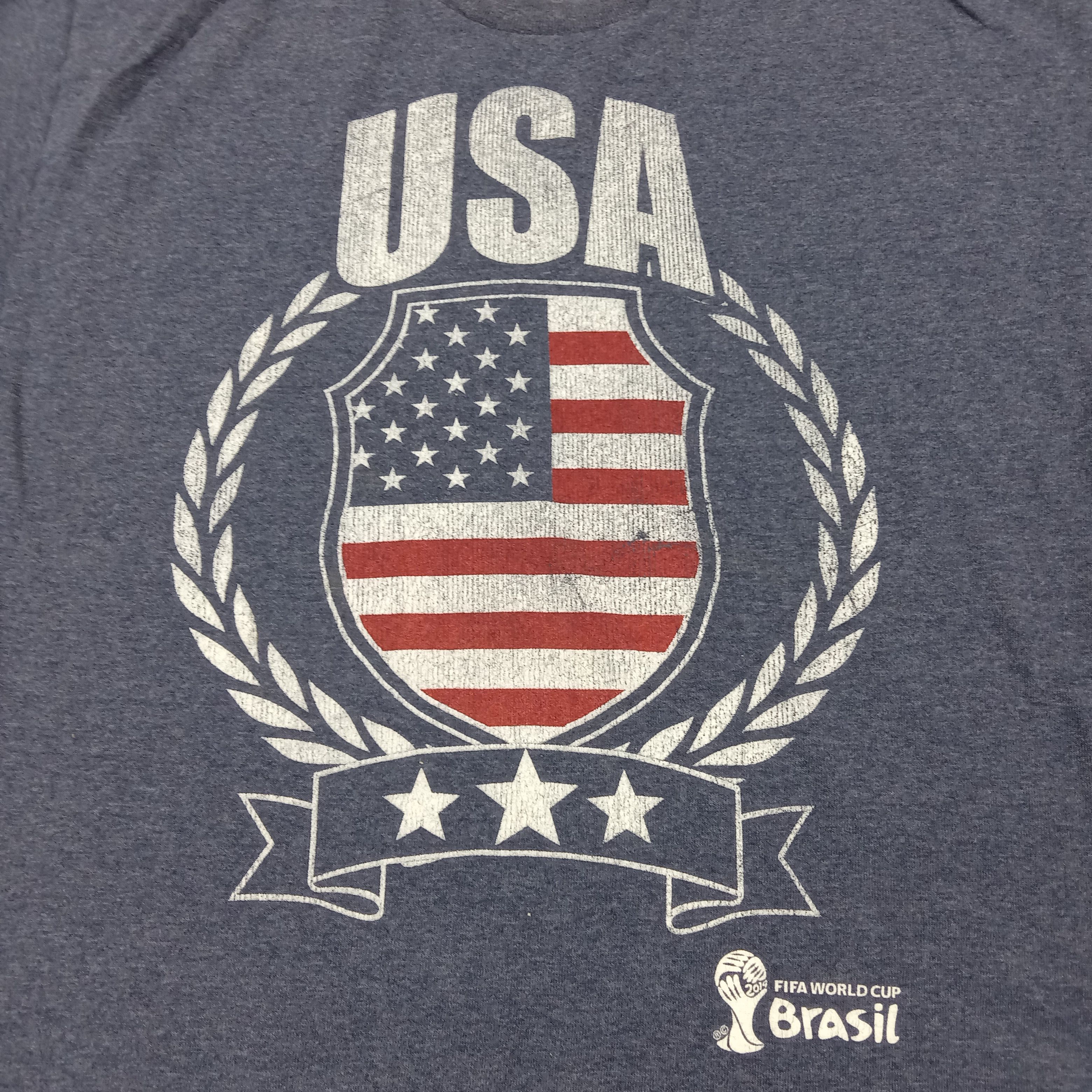 Vintage Fifa World Cup Brasil USA Soccer Stye Tshirt C285N34 Size US L / EU 52-54 / 3 - 2 Thumbnail