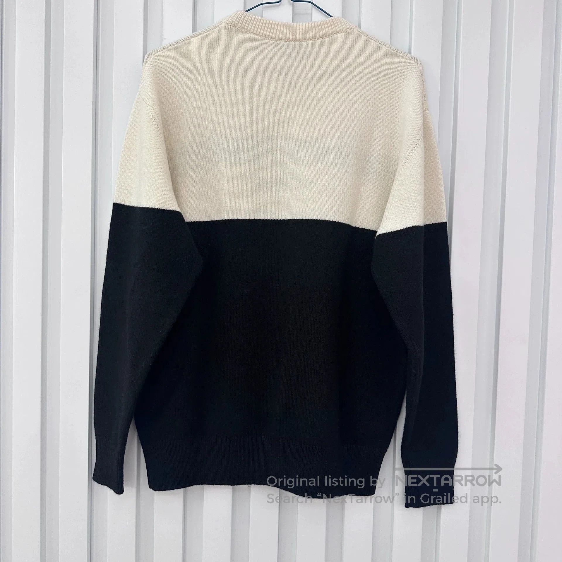Givenchy GIVENCHY Black and White Color Block Letter Knit Sweater. Size US XS / EU 42 / 0 - 2 Thumbnail