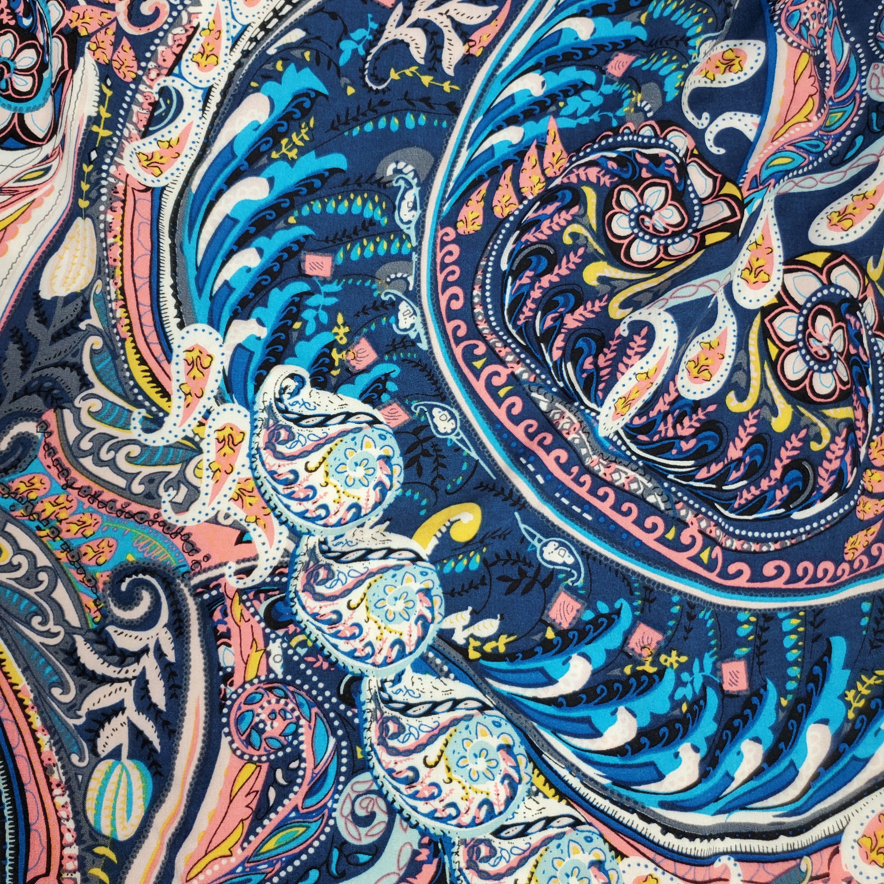 Other Umgee Sze M/L Dress Oversized Smocked Rainbow Paisley Fringe Size M / US 6-8 / IT 42-44 - 7 Thumbnail