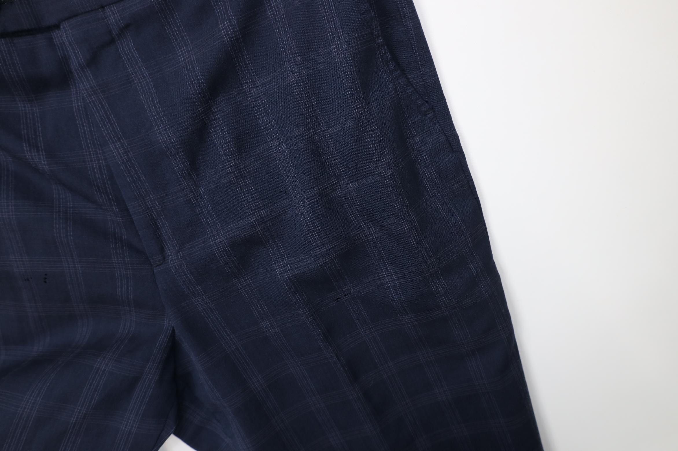 Vintage Vintage Streetwear Wool Knit Wide Leg Chino Pants Blue Plaid Size US 34 / EU 50 - 6 Thumbnail