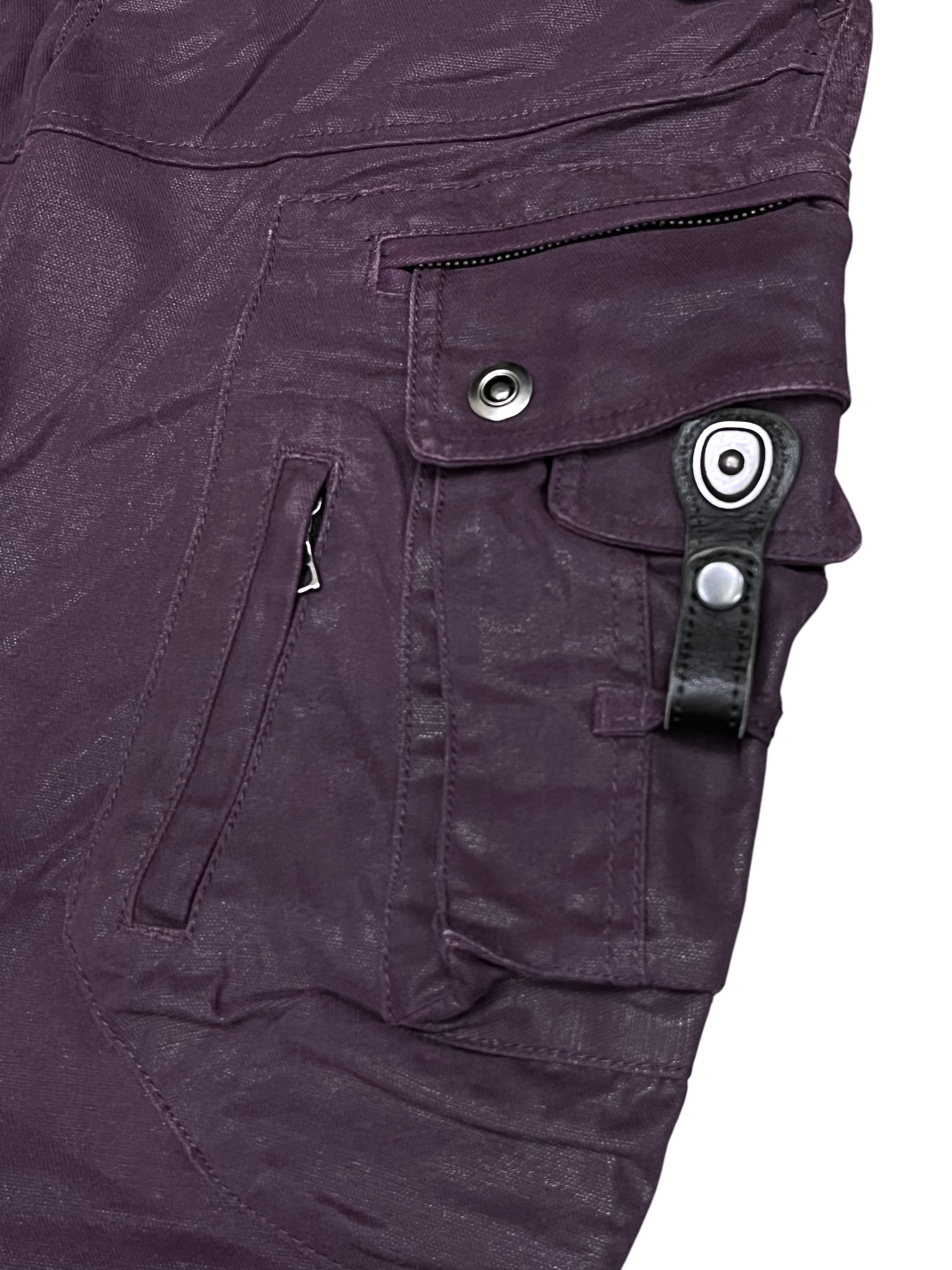 Tornado Mart Tornado Mart Waxed Cargo Flare Pants - Rare Japan Streetwear Size US 30 / EU 46 - 7 Thumbnail