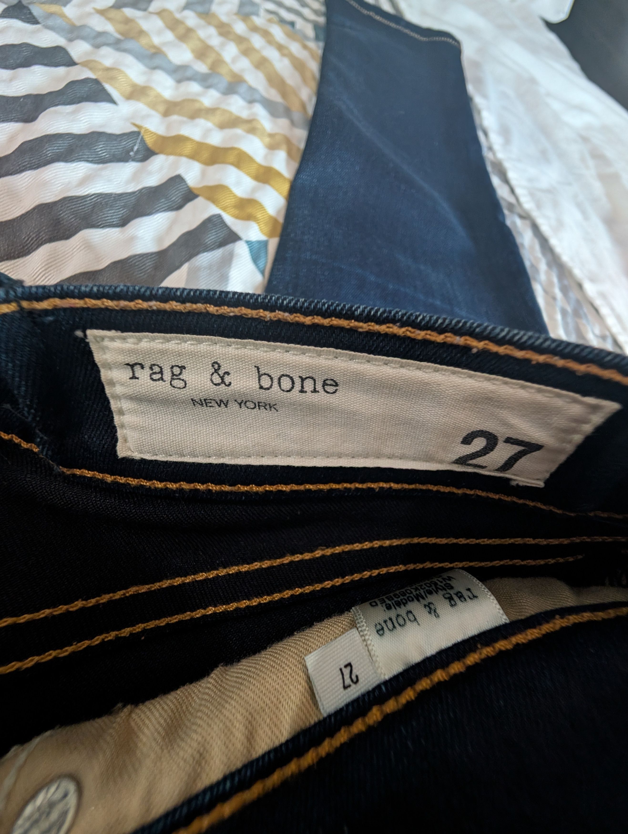 Rag & Bone Bedford Skinny Jeans Indigo Dark Blue Size 27" / US 4 / IT 40 - 5 Thumbnail