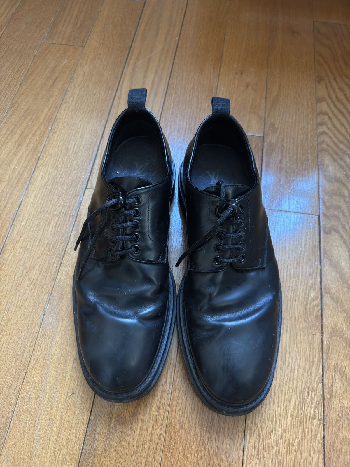 Louis Vuitton Louis Vuitton LV Monogram Leather Derby Shoe Size US 10.5 / EU 43-44 - 4 Thumbnail