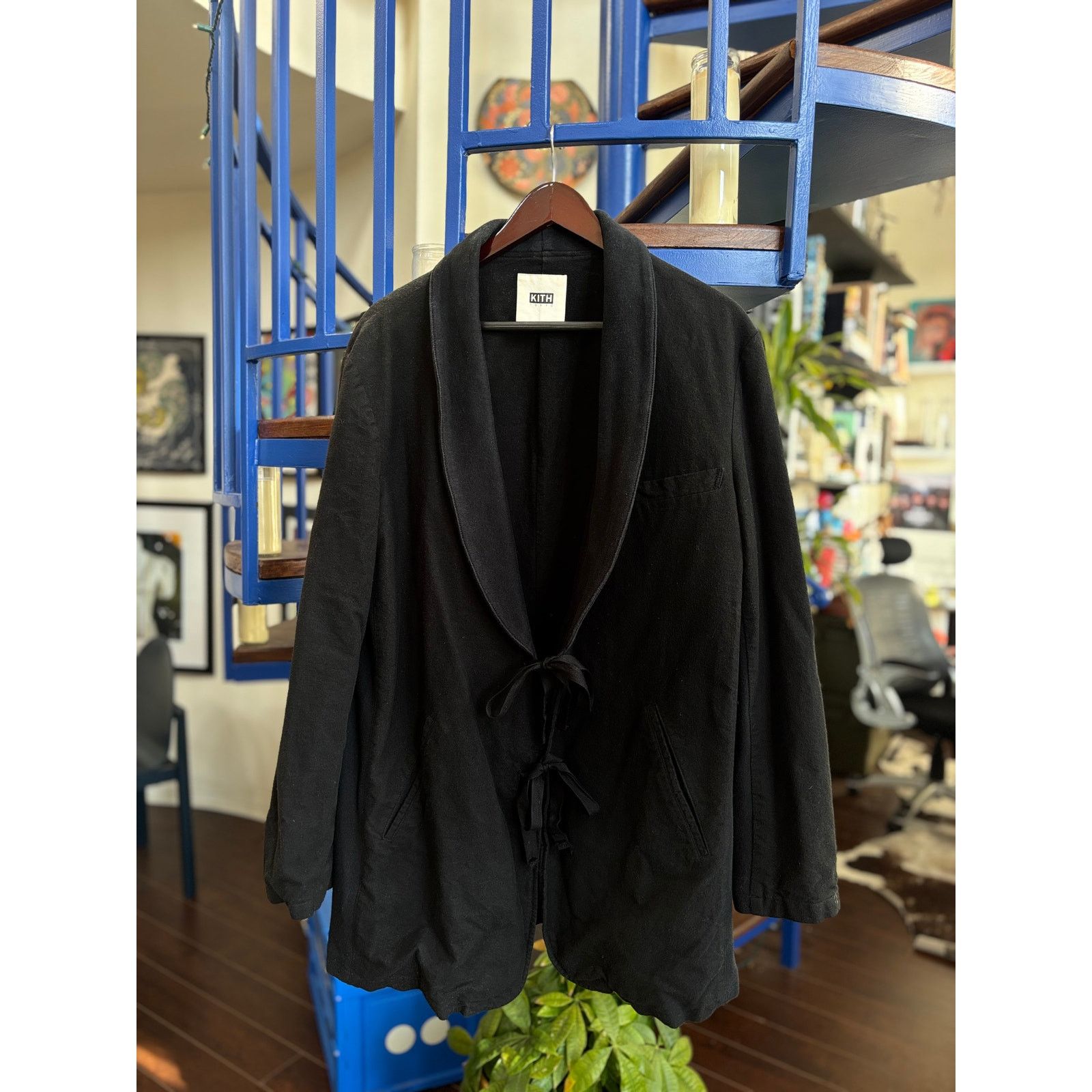 Kith Kith Tokyo Black Tie-Front Jacket Size L Size US L / EU 52-54 / 3 - 1 Thumbnail