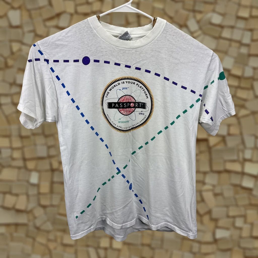 Gildan VINTAGE Gildan Heavyweight T-Shirt Java Unix Windows Programming T-Shirt XL White Crew Neck Short Sleeve Graphic Print 1990s Retro Tech Mens Size US XL / EU 56 / 4 - 1 Thumbnail