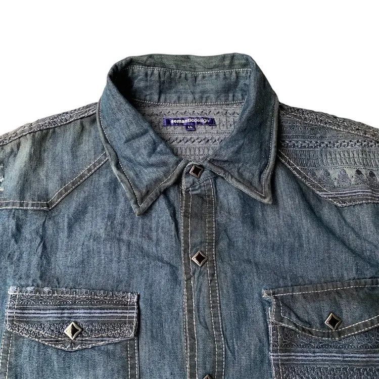 semanticdesign Semantic Skull Detailed Western Shirt Size US L / EU 52-54 / 3 - 2 Thumbnail