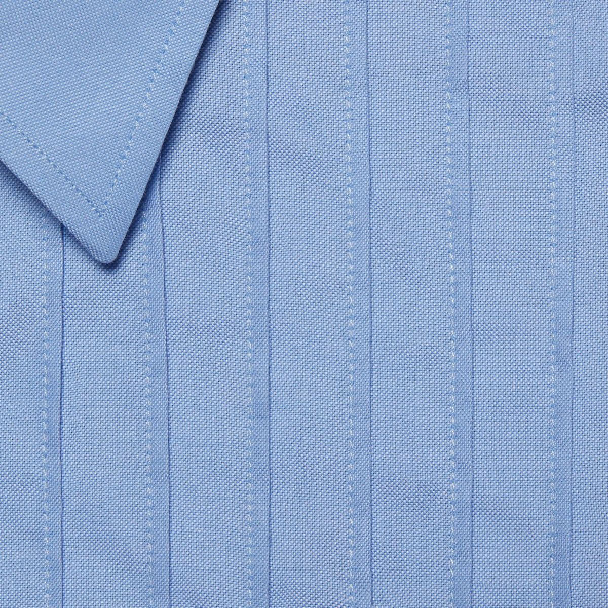 Gucci Gucci Blue Pleated Shirt Oxford Cotton Black Tie Size M / US 6-8 / IT 42-44 - 5 Thumbnail