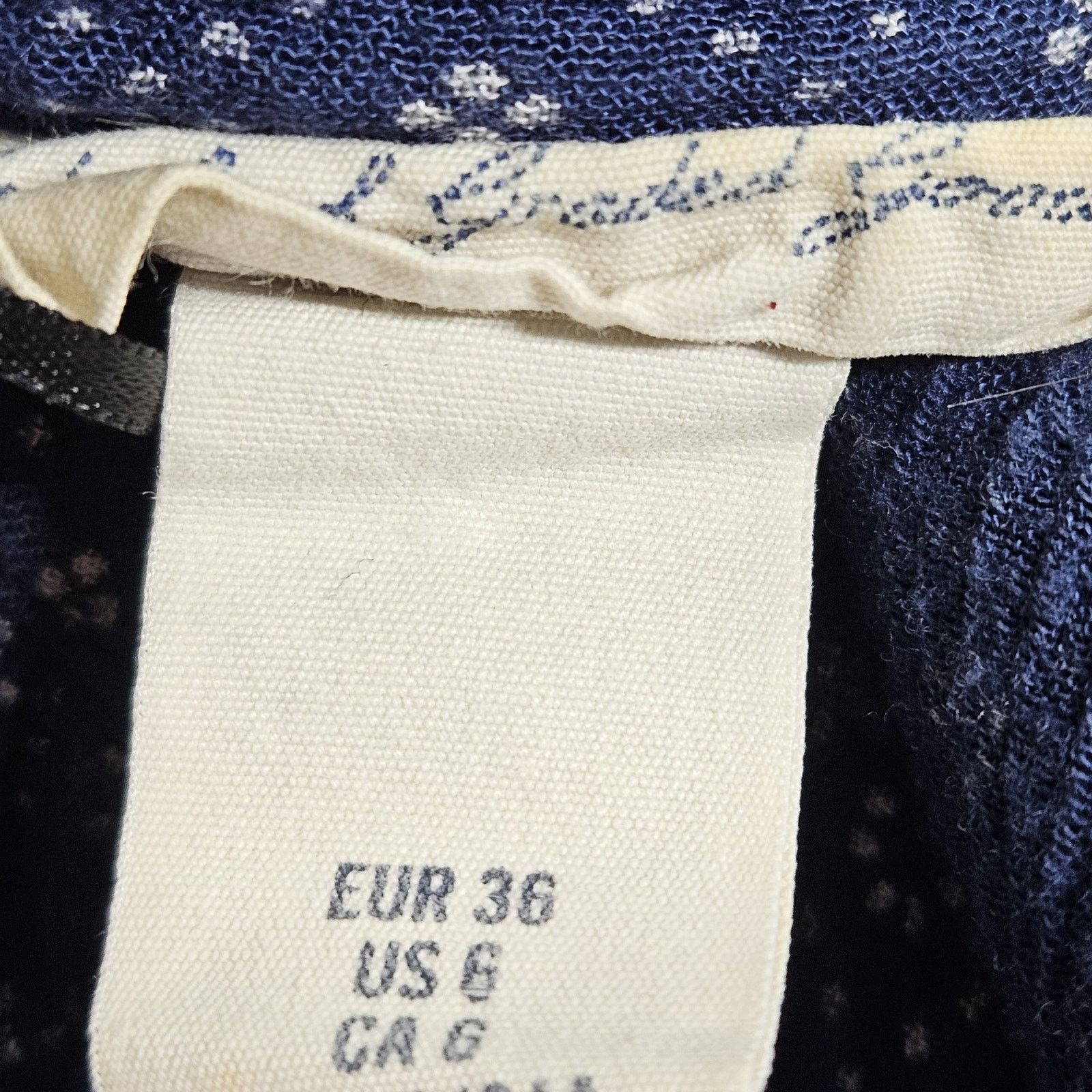 L.O.G.G. Navy Blue V-Neck Long Sleeve Blouse Size 6 Size M / US 6-8 / IT 42-44 - 3 Thumbnail