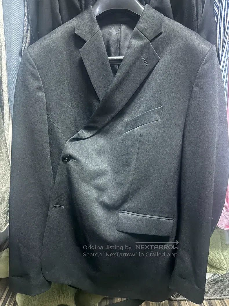 Martine Rose Martine Rose Black Oversized Pleated Slant-Button Suit Size 46R - 1 Thumbnail