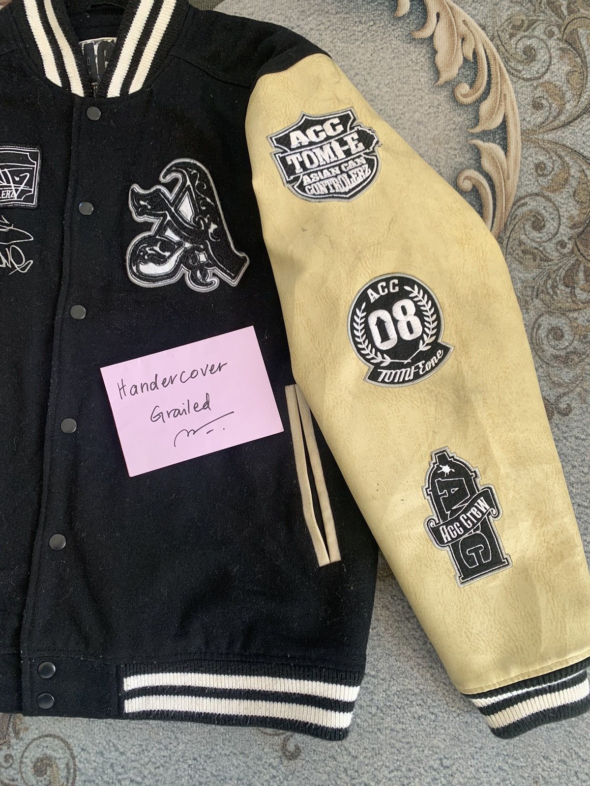 Japanese Brand Vtg ACC Asian Can Controlerz Varsity Jacket Size US L / EU 52-54 / 3 - 4 Thumbnail