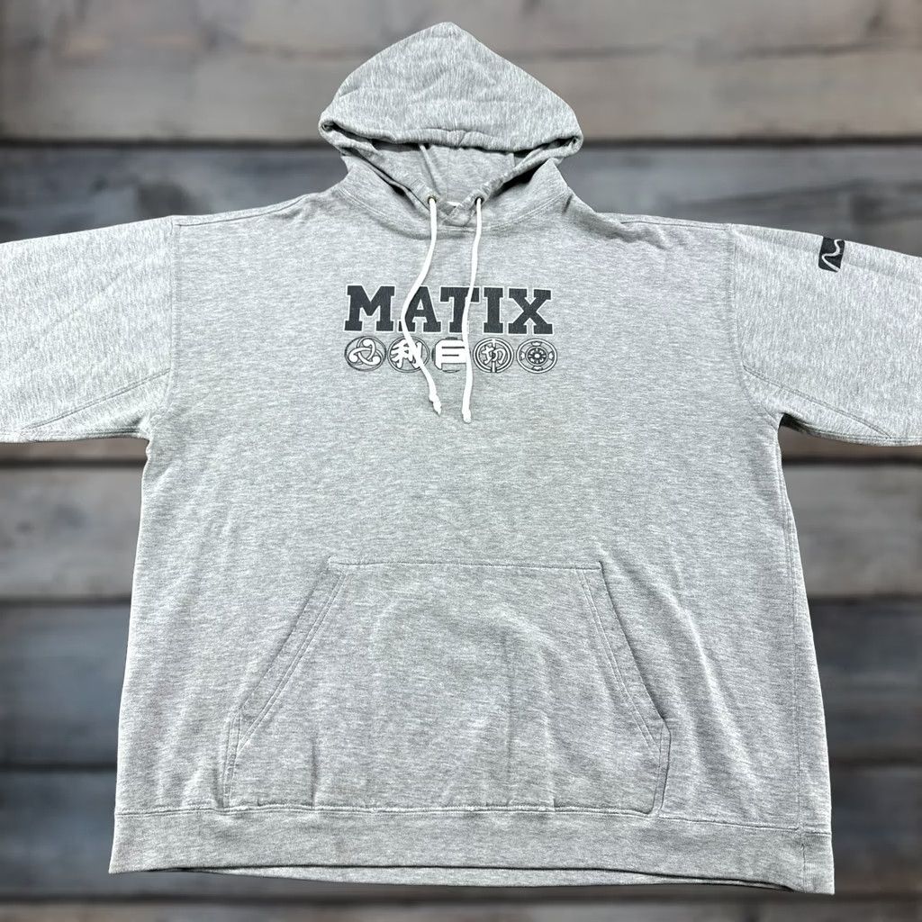 Vintage VINTAGE Matix Hoodie Mens XL Gray Pullover Cotton Fleece Logo Hooded Knit Winter Skater City 90s Size US XL / EU 56 / 4 - 1 Thumbnail