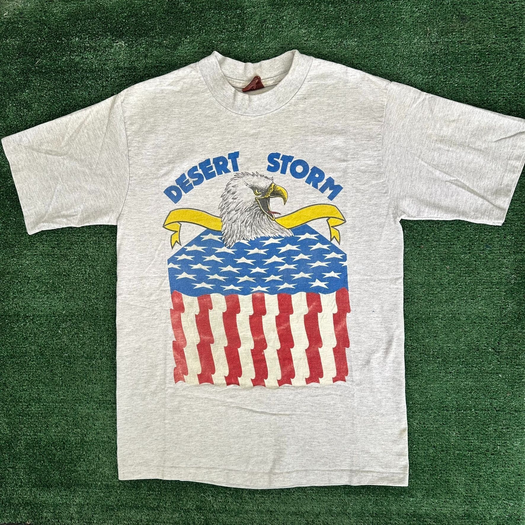 Vintage Vintage 90s Desert Storm T-Shirt USA Single Stitch Military Size US M / EU 48-50 / 2 - 1 Thumbnail