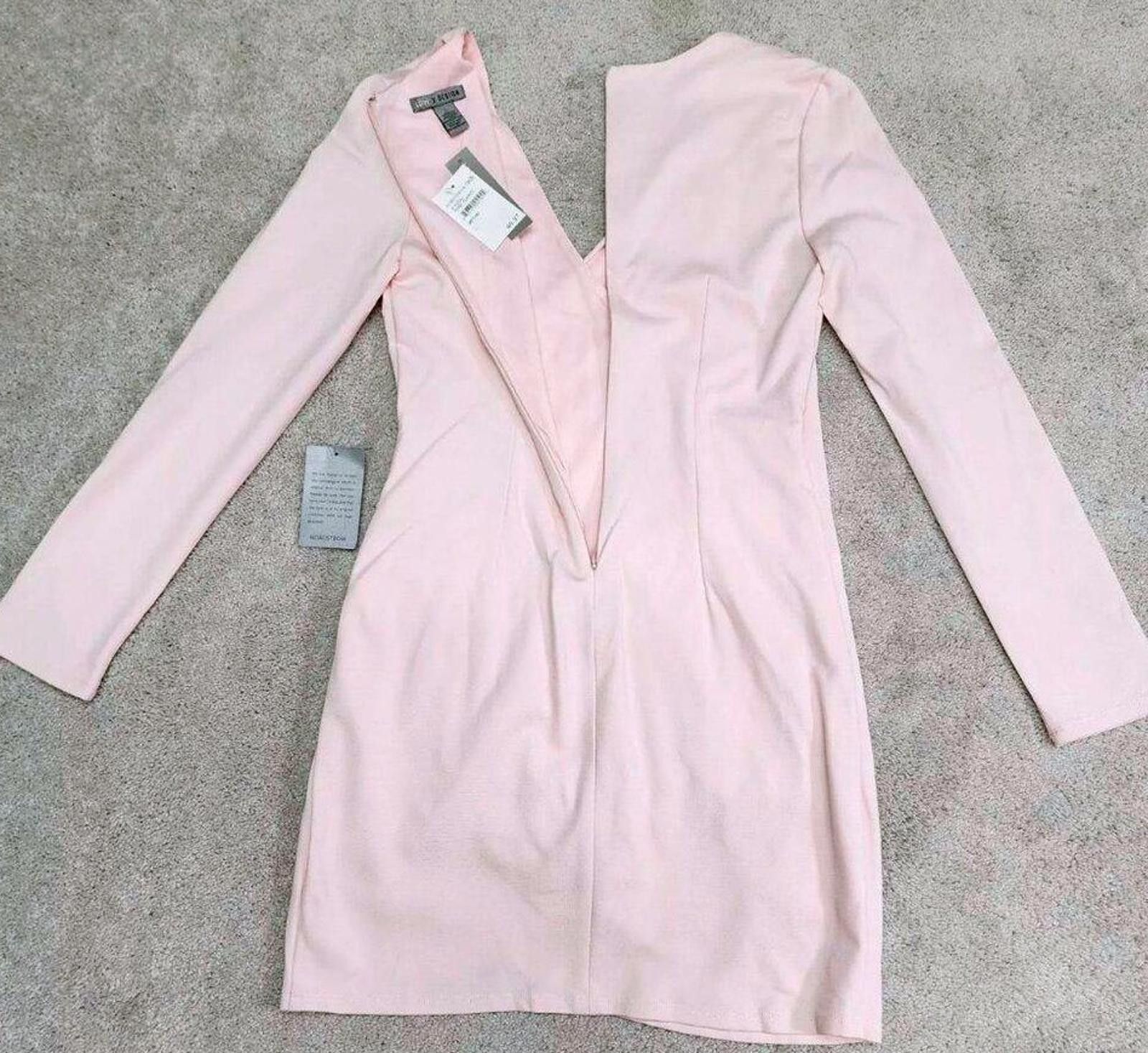 Designer Love X Design Rose Quartz Wrap Fit and Flare Dress Large New Size L / US 10 / IT 46 - 4 Thumbnail