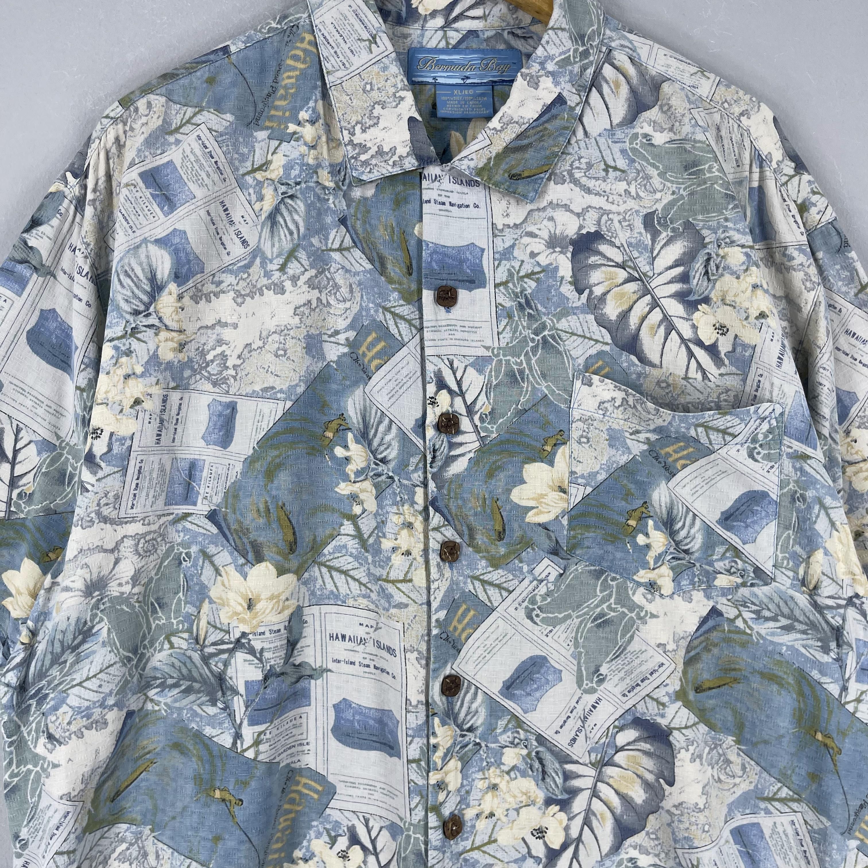 Vintage Vintage Hawaiian Aloha Floral Beach Surfing Motive Shirt Size US XL / EU 56 / 4 - 2 Thumbnail