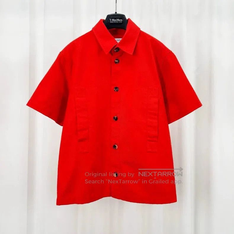 Bottega Veneta Bottega Veneta Red Short Sleeve Shirt. Size US L / EU 52-54 / 3 - 1 Thumbnail