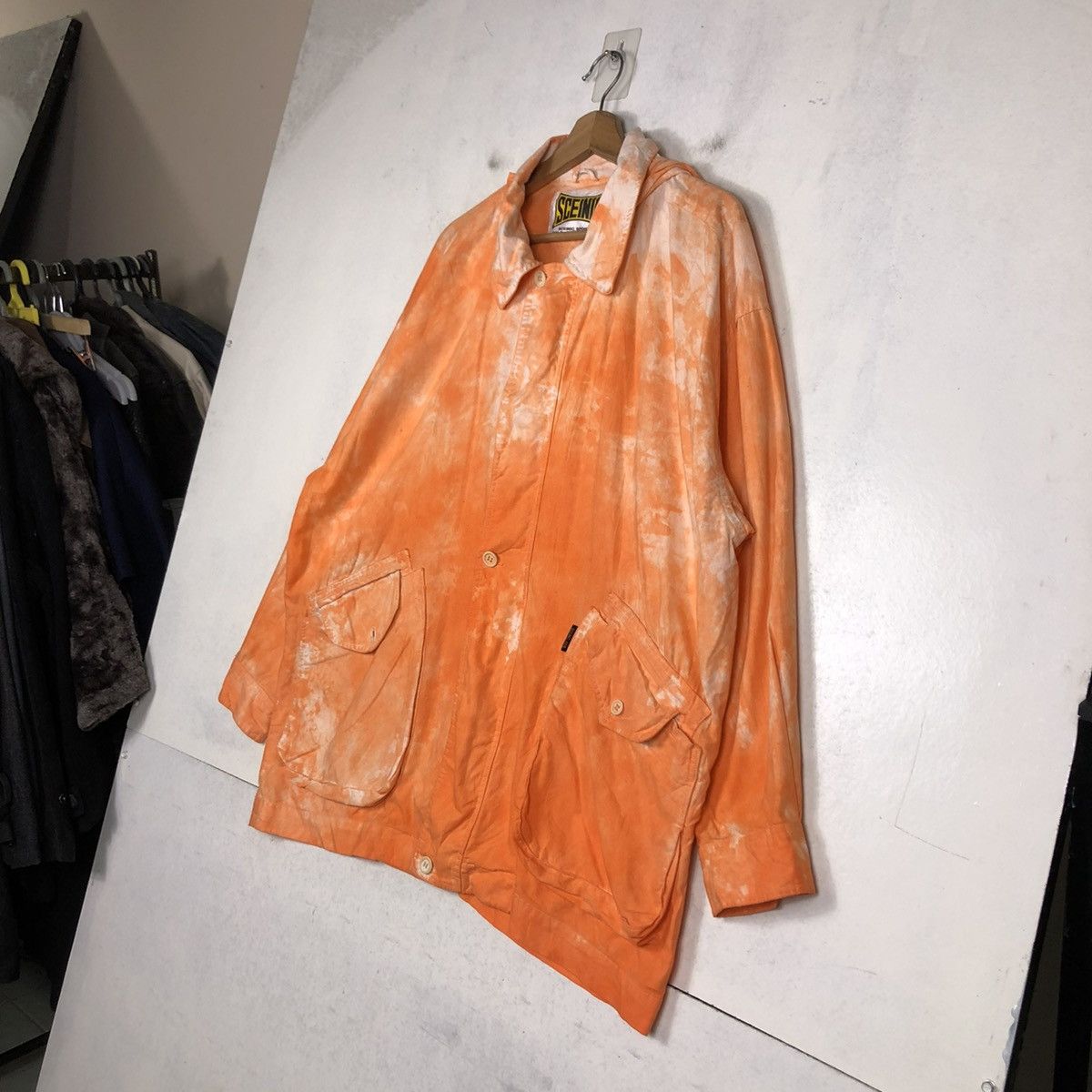 Japanese Brand 📌VINTAGE ACID WASH HUNTING JACKET SCEINIC WILD ISSEY MIYAKE Size US L / EU 52-54 / 3 - 3 Thumbnail