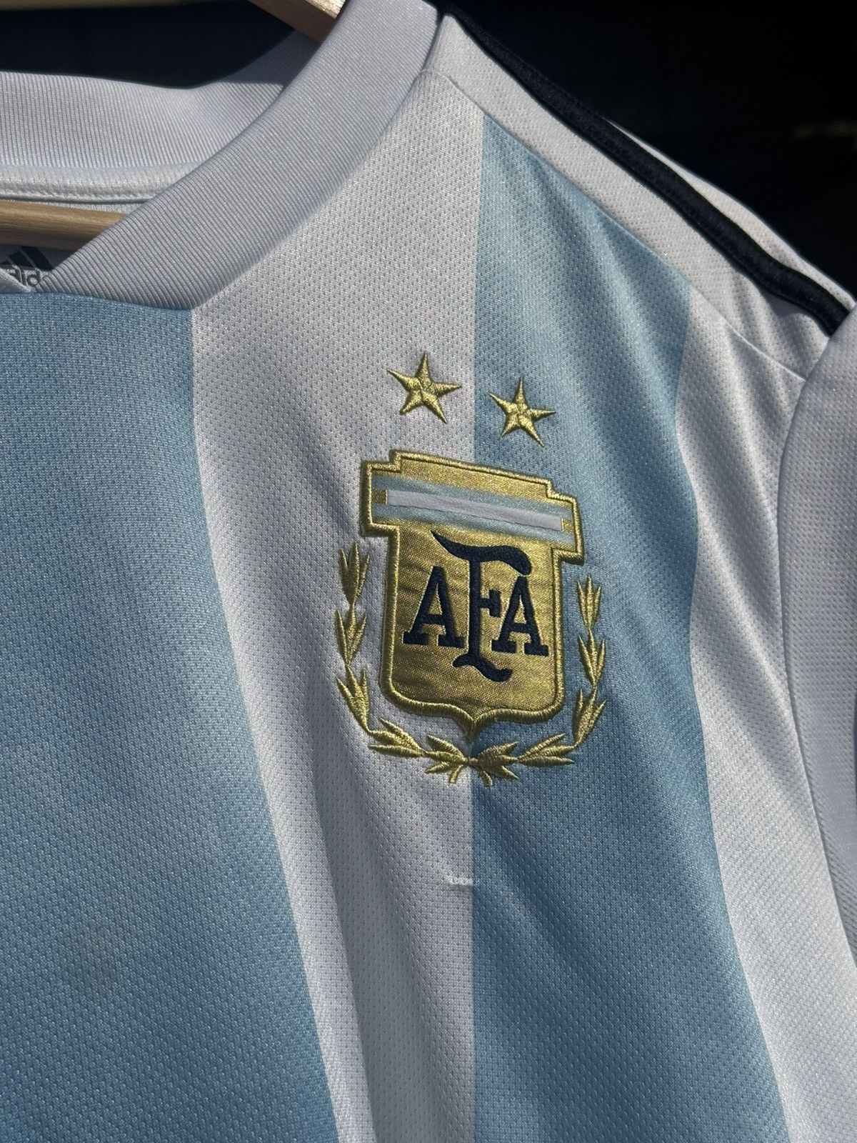 Adidas Argentina 2018 WC Jersey Size US L / EU 52-54 / 3 - 3 Thumbnail