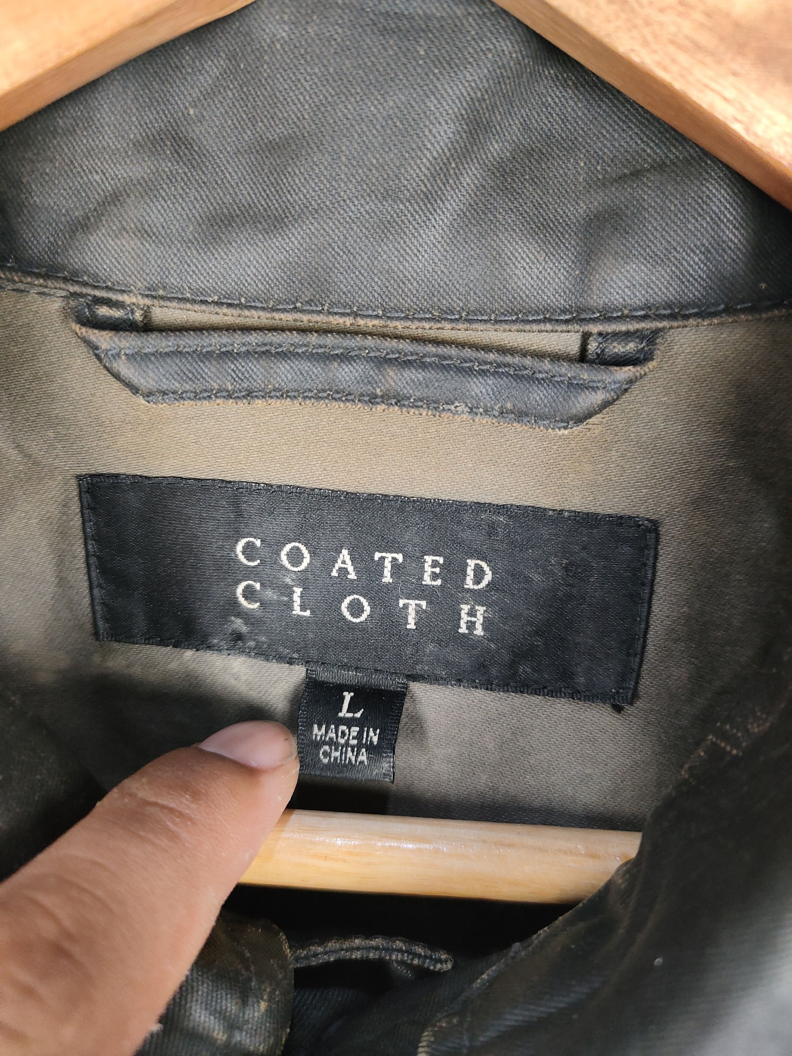 Japanese Brand × Uniqlo Distressed Uniqlo Waxed Coated Denim Jacket Size L / US 10 / IT 46 - 3 Thumbnail
