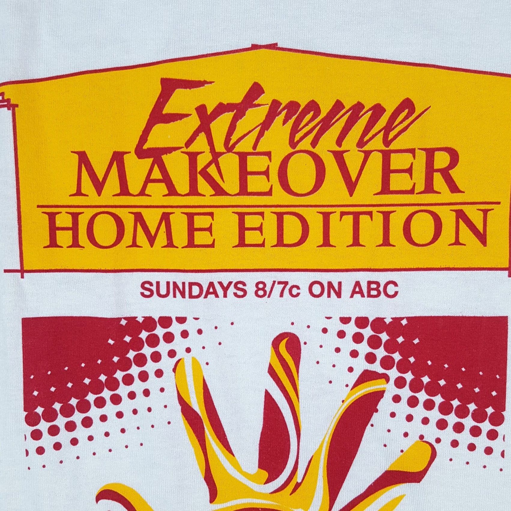 Hanes VINTAGE Hanes Extreme Makeover Home TV Promo T-Shirt Men’s Large White Y2K Retro 90s Size US L / EU 52-54 / 3 - 4 Thumbnail