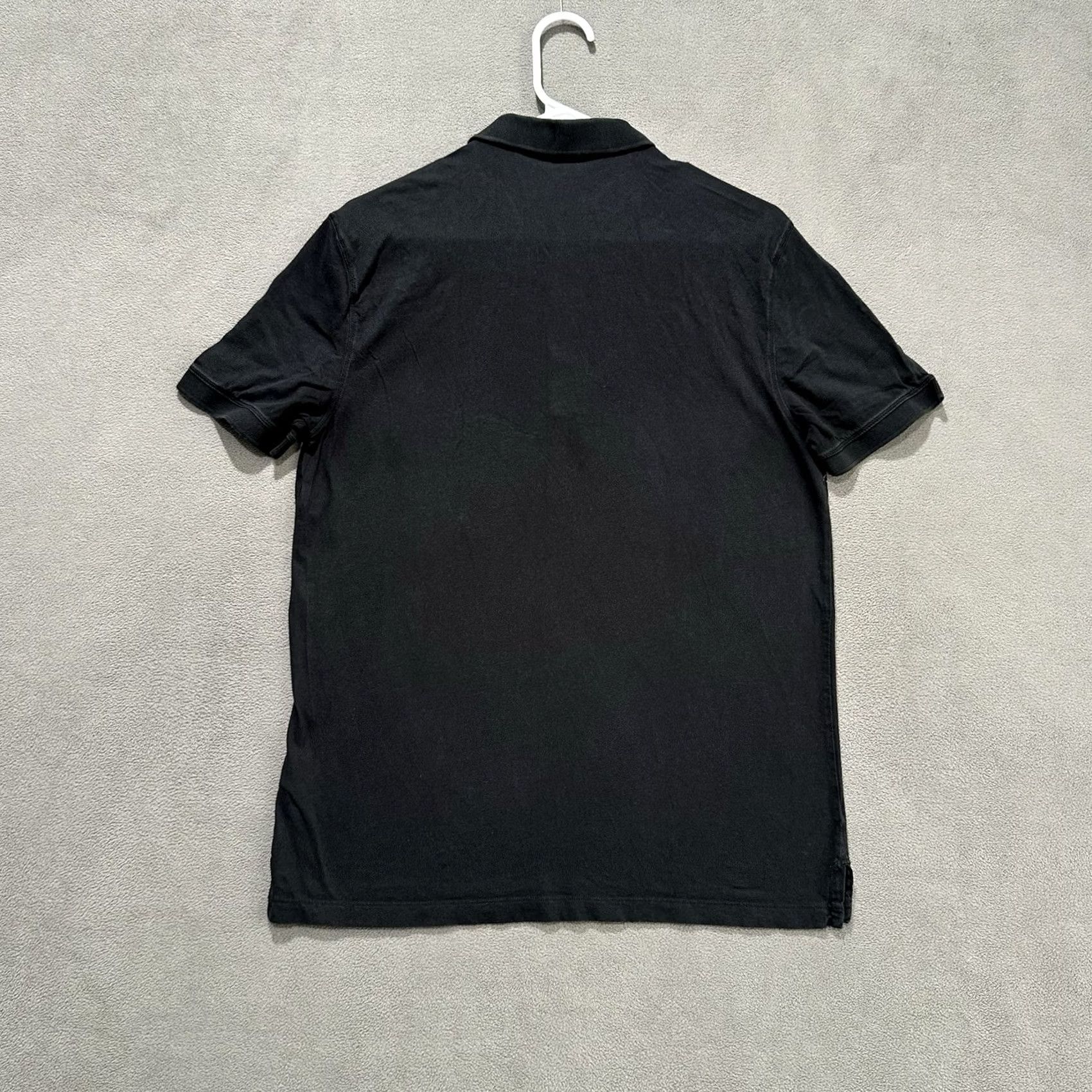 Allsaints AllSaints Polo Shirt Men L Black Vidal Short Sleeve Slim Button Collar 100% Cotton Logo Slimming Casual Size US L / EU 52-54 / 3 - 2 Thumbnail