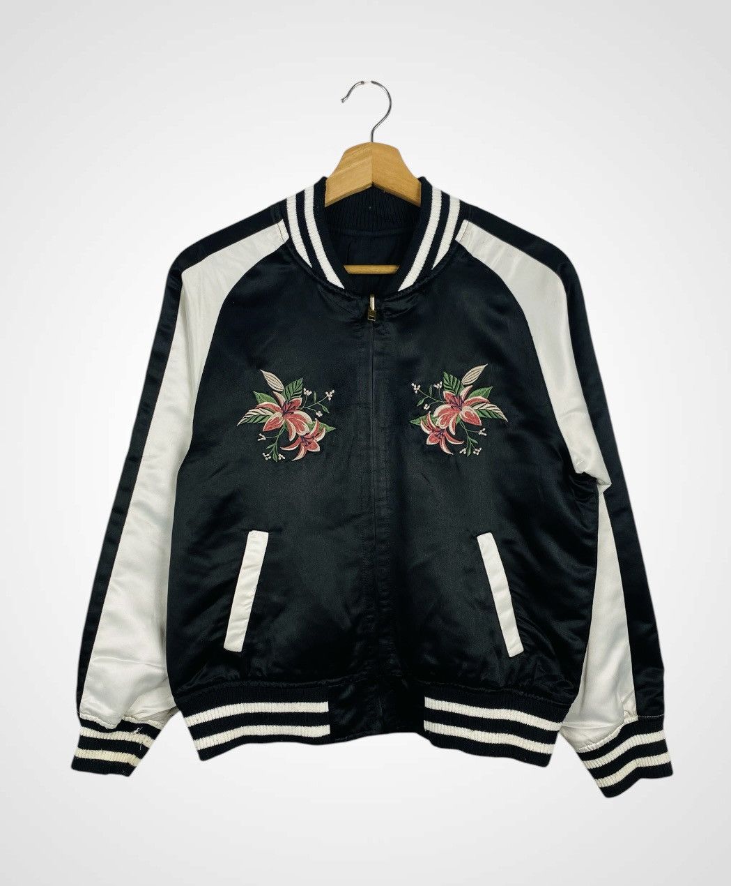Japanese Brand Vtg Reversible Satin Bomber Jacket Sukajan Ingni Size US M / EU 48-50 / 2 - 1 Thumbnail