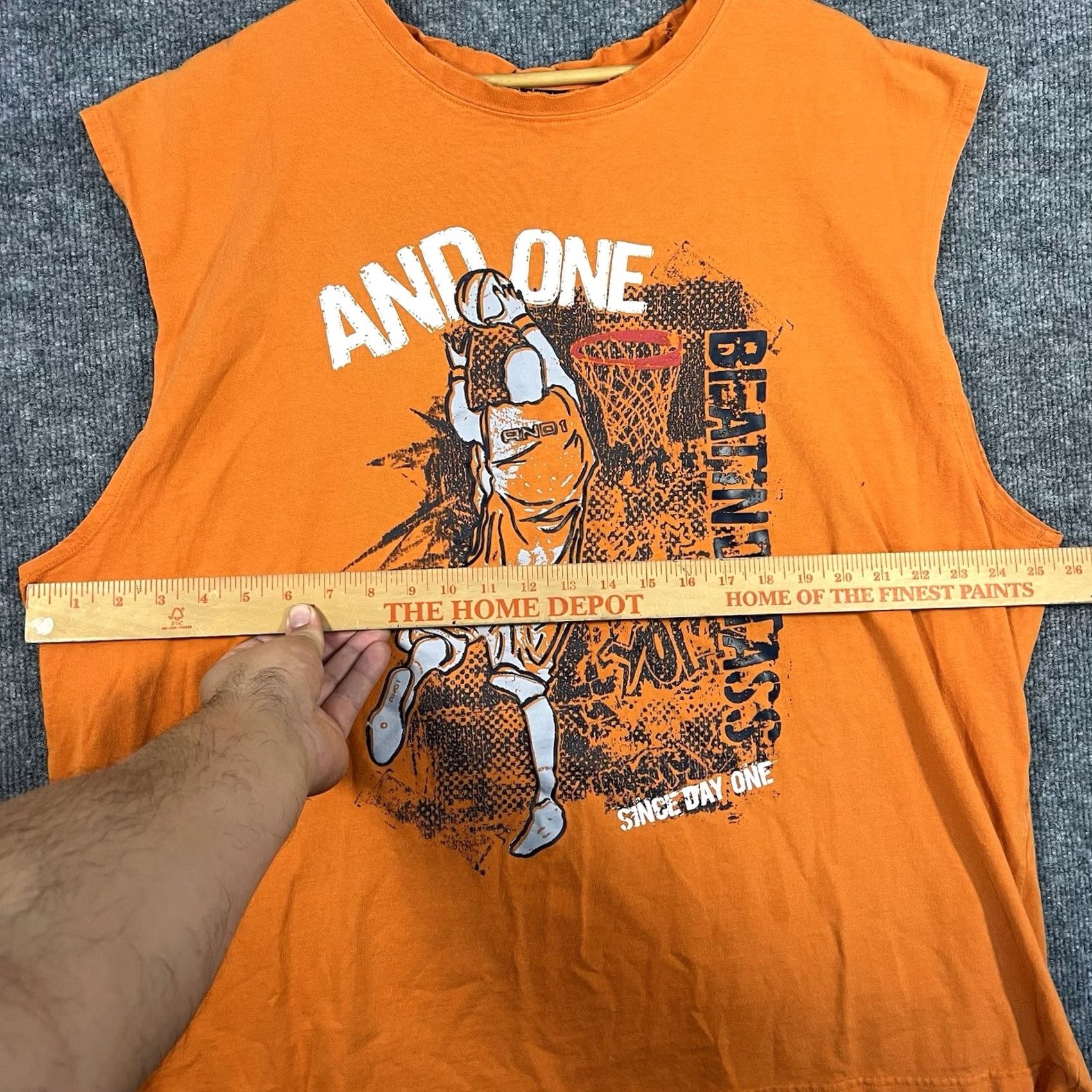 Vintage Vintage AND1 Shirt 2XL Orange Basketball Trash Talk 90s Sleeveless Cut Men’s Size US XXL / EU 58 / 5 - 6 Thumbnail