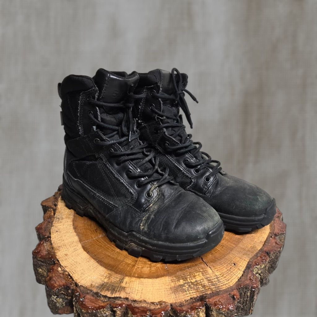 Vintage VINTAGE? No. 5.11 Tactical Atac 6 Boots Black Mid-Calf Lace Up Adult Men Size 8.5 Military Workwear Shoes Black 5.11 Atac Military Boots Mens 8.5 Size US 8.5 / EU 41-42 - 1 Thumbnail