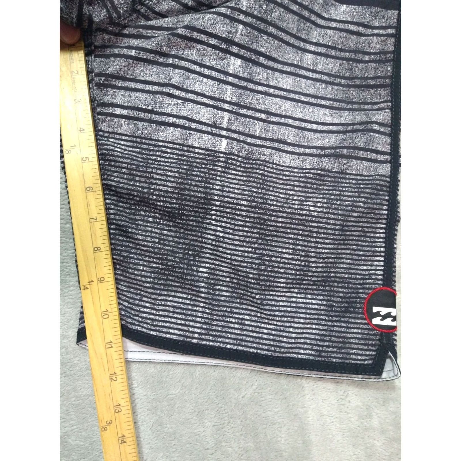 Billabong Billabong Board Shorts Mens 32 Gray Striped Platinum Quad Stretch Surf Swim Size US 32 / EU 48 - 5 Thumbnail