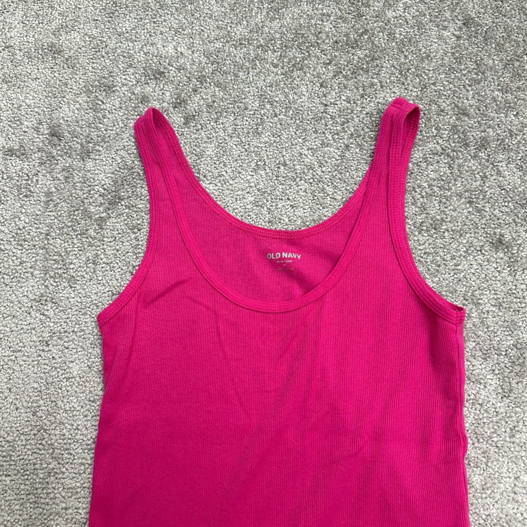 Old Navy Old Navy Tank Top Womens M Pink Solid Scoop Neck Stretch Shirt Sleeveless Size M / US 6-8 / IT 42-44 - 3 Thumbnail